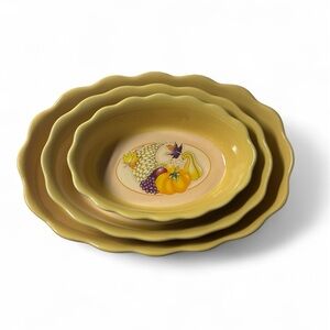 Vintage Spinnaker Autumn Harvest Nesting Serving Dishes
